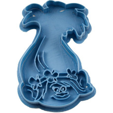Cuticuter Poppie Troll Cookie Cutter, mėlyna, 8 x 7 x 1,5 cm