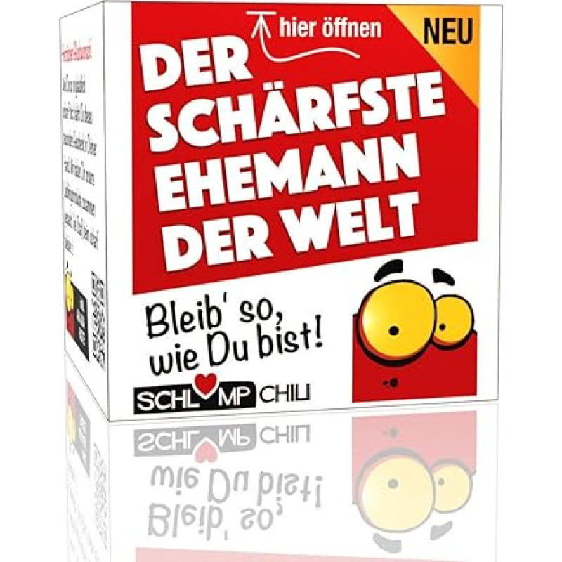 Schlump-Chili Der scharfste Ehemann der Welt – A Funny and Original Gift Set e.g. for Birthday, Christmas, Easter, Father's Day, Valentine's Day, Wedding Anniversary