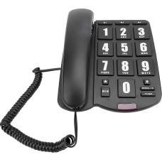 Large Button Telephone for Seniors, Corded Landline Phone with Mute Switch, Redial, Hands-Free Function, Volume Adjustable, for Hearing and Visually Impaired
