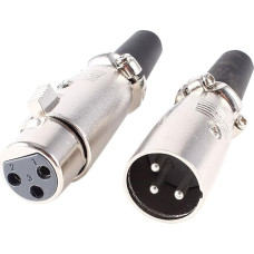 sourcingmap® Pair 3 terminalų XLR garso adapterio vyriška moteriška jungtis mikrofono MIC kabeliui