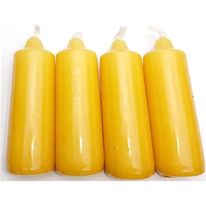 Sigro 12 Pieces Advent Candles, 4 Pc, 20 x 105 mm, Wax, Yellow, One Size