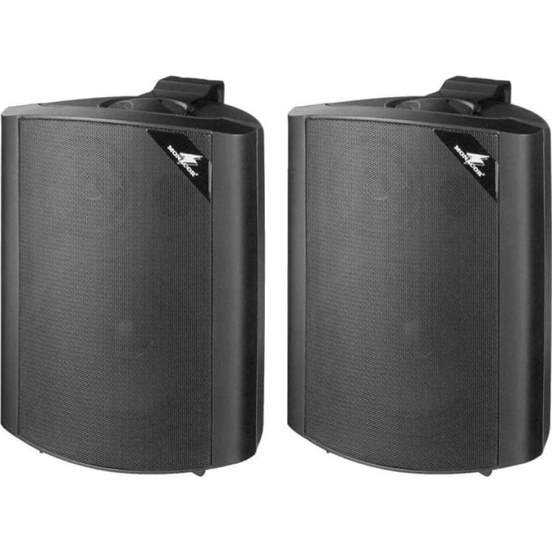 Monacor 13.1130 90W 2-Way Speaker System Pair - Black
