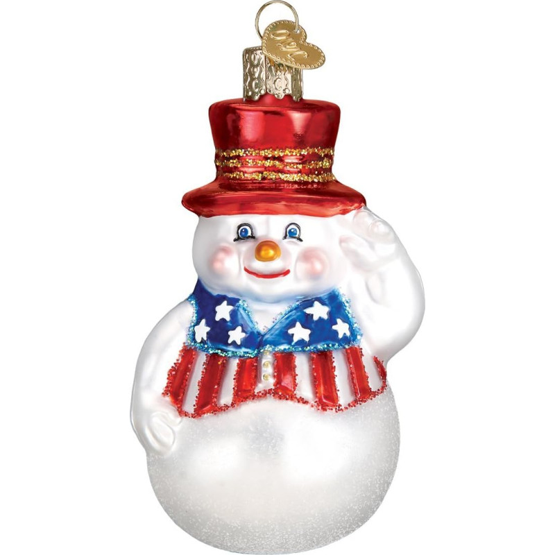 Old World Christmas 24180 Patriotic Snowman Decor