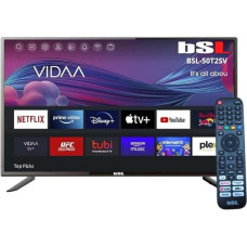 BSL-50T2SV VIDAA Smart TV 50 Inch WiFi RJ45 UHD Resolution 3840 x 2160p USB DVBT2/S2/C Compatible with YouTube, Netflix, Disney+, Dazn, Prime | HDMI