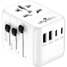 Offgridtec Universal Travel Adaptor Worldwide 2 x USB-A and 2 x USB-C White