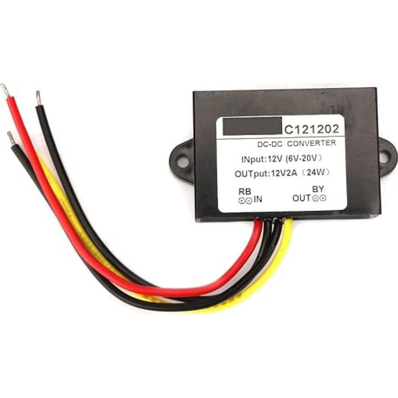 Boost Buck Voltage Regulator Module 6-20V to 12V Step Up Down Converter for Car Screen, Monitor Camera, Fan, Water Pump, Motor, Router (2A)