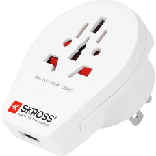 SKROSS World to USA USB Charger: Reiseadapter für Reisen in Länder, die den amerikanischen Standard verwenden; inklusive integriertem USB-Port (2100 mA)