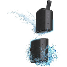 T'nB 2 in 1 Portable Bluetooth Speaker Waterproof Floating Waterproof Stereo Bluetooth 5.0 Compact Built-in Controls Wireless Speaker (Black)