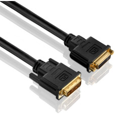 PureLink PureInstall Series Dual Link DVI Extension Cable with 24-Carat Gold-Plated Precision Connectors 2560 x 1600. DVI-D female to DVI-D 24+1-Pin male. High-purity OFC copper conductor. Triple shielded 100 % tested for use in professional AV environmen