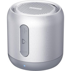 Anker Soundcore Mini Bluetooth Speaker, Compact Speaker with 15 Hours Playtime, Fantastic Sound, 20 Metre Bluetooth Range, FM Radio and Intense Bass (Silver)