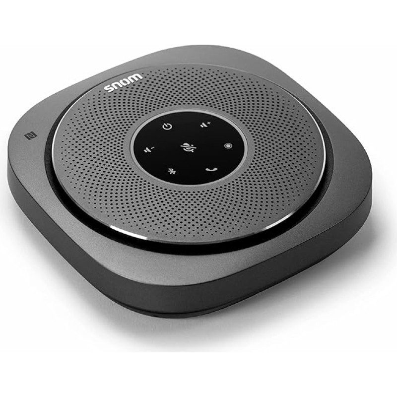 Snom C300 Conference Speaker - VoIP Mobile Phone, Millet Free, Music Box Bluetooth Large, A-Team - 3 Watt Speaker, 6 Microphones, Beamforming, 24 Hours Talk Time, USB Port, Smartphone App