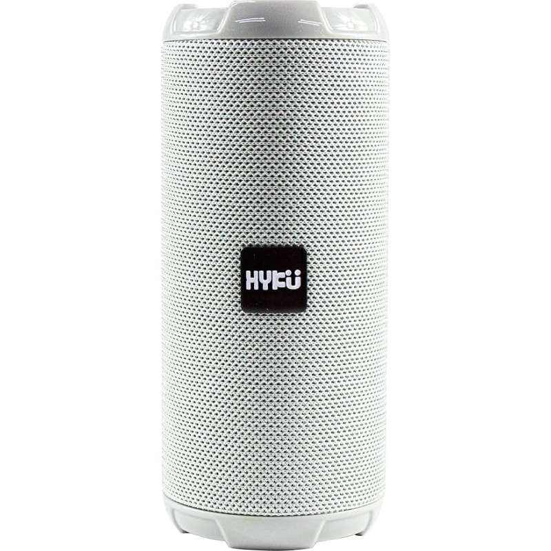 HYKU -621 Portable Bluetooth Speaker with Hands-Free Microphone, Waterproof and FM Radio Capability (Grey)