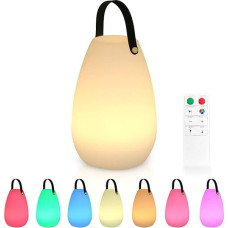 Battery Large Outdoor Lamp with Remote Control Portable Multicoloured LED Rechargeable Table Lamp Waterproof Wireless Rechargeable Dimmable Outdoor Table Lamp
