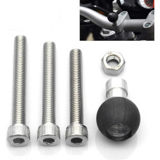 Riloer Motorcycle Fork Shaft Ball Motorcycle Handlebar Clamp Ball with M8 Screws for RAM Mounting