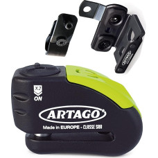 ARTAGO 30 x 4 Pack Brake Disc Lock with Alarm 120 dB High Security + Bracket for Honda CRF 1000L Africa Twin, SRA and Sold Secure Gold Homologated