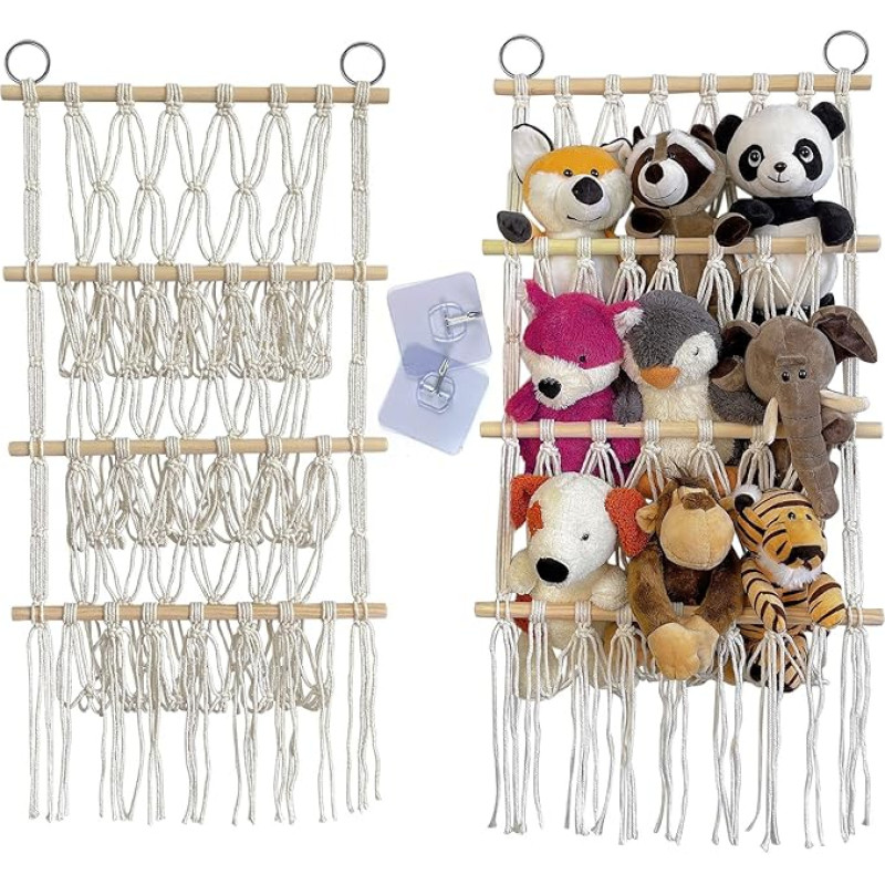 Stofftier Aufbewahrung, Kuscheltier Netz, Spielzeug Hängematte, 1 Stück Kuscheltier Aufbewahrung Netz, Kinderzimmer HäNgend Spielzeug Organizer für Kuscheltiere Teddy Eckspielzeug Schlafzimmer Deko.