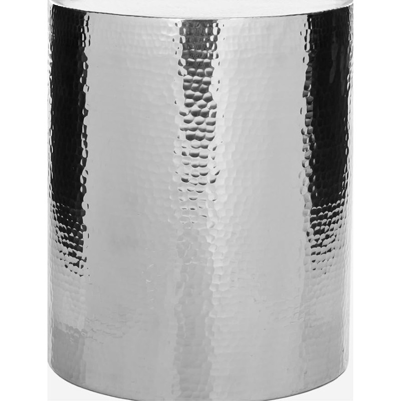 SAFAVIEH Contemporary Accent Table with Wood, Silver, 44 x 44 x 53.08 cm