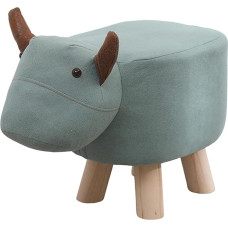 Milageto Animal Footstool Shoe Changing Stool Cute Cartoon Learning Stool Footrest Seat Cushion Chair for Living Room Bedside Entryway Green