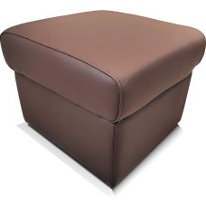 Quattro Meble Toledo Esopresso Brown Tikros odos taburetė su laikymo vieta 50 x 50 x H-40 cm Tikros odos karvės odos sėdynė Kubas Kojinė Puff