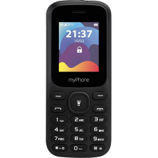 MP myPhone Fusion mygtukinis telefonas, dideli apšviesti mygtukai, spalvotas 1,77 colio ekranas, 600 mAh akumuliatorius, žibintuvėlis, radijas, dvi SIM kortelės, 