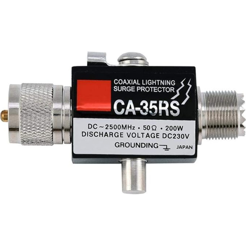 Tosuny CA-35RS 50Ω 200W Coaxial Surge Protection/Surge Protection DC 230V Full Lightning Protection Plug to Socket UHF/UHF Connector