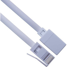 Telephone Extension Cable 2 m BT Telephone Extension Cable Complete 6-Wire Male to Socket for Office & Home Broadband Cord Compatible with Phone, Fax, Handset, Modem (White)