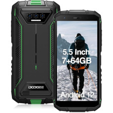 DOOGEE S41 Pro lauko mobilusis telefonas be sutarties, 7 GB RAM ir 64 GB ROM/1 TB TF, 6300 mAh, 5,5 colio HD ekranas, 4G Dual SIM, lauko išmanusis telefonas, 13 MP kamera, 