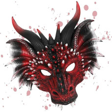 AUMXXJM Halloween Drachen Maske, Halloween Animal Mask, Make Up Ball Karneval Party Dekoration Maske, Verkleidung Mit Tier Drachen Masken, Erwachsene Streich Geschenke