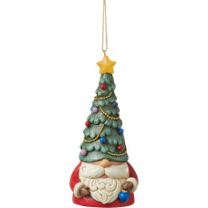 Heartwood Creek by Jim Shore Gnome with LED Christmas Hat Hanging Ornament