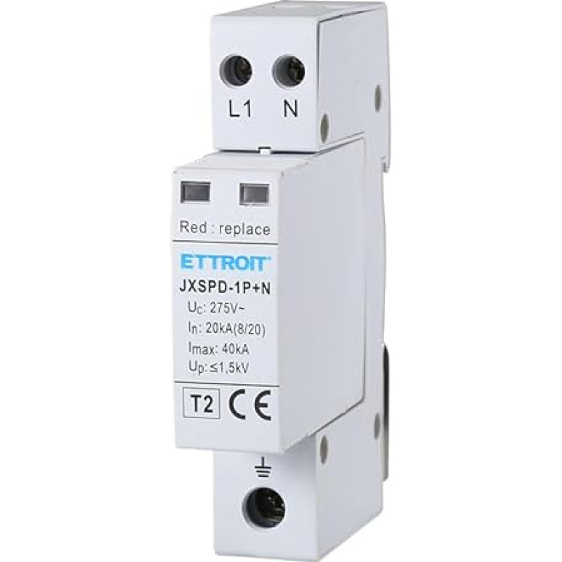Surge Arrester Type 2, Surge Limiter Type 2, 1 Module DIN Rail 220V