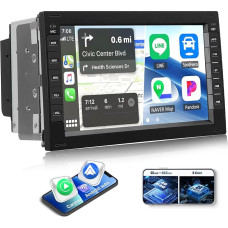 CAMECHO 4+64G 8 branduolių navigacijos automobilinis radijas VW Golf Skoda MK4 Caddy Passat B5 T5 Peugeot 307, 7 colių Android 13 Wireless Carplay Bluetooth radijas su atbulinės eigos kamera su Android Car WiFi GPS