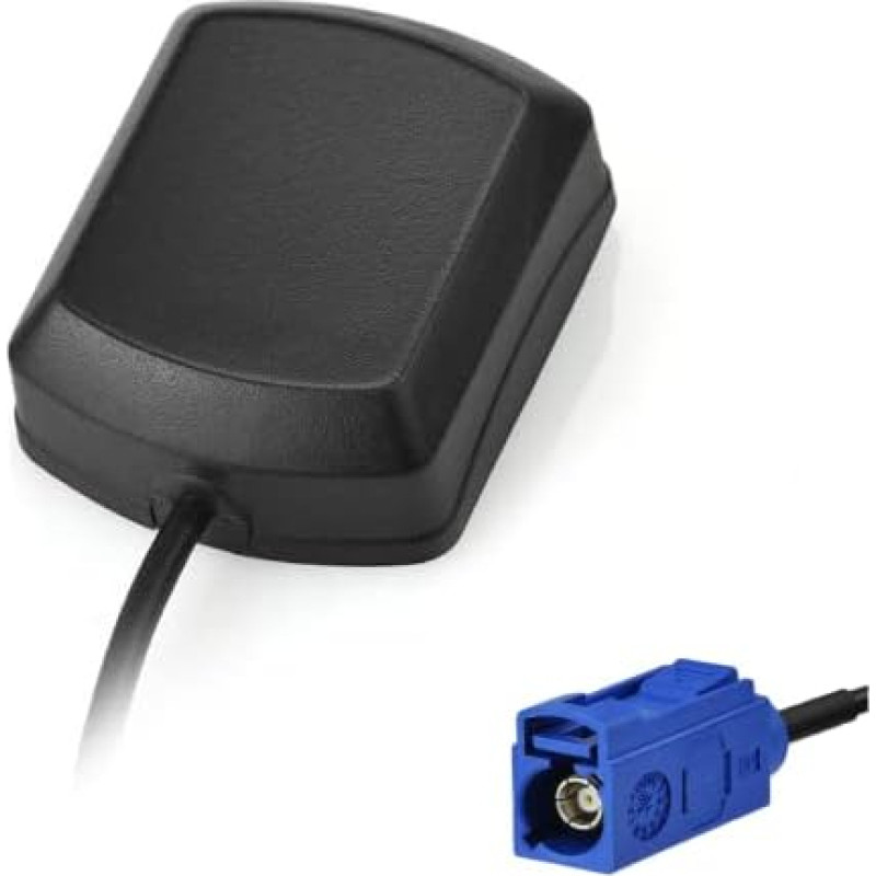 UniteCom High Gain GPS Aerial GPS Glass Galileo IP67 Sat Nav Car Truck Boat Caravan RV Satnav 3 Meter Cable Fakra C Connector External Antenna Waterproof