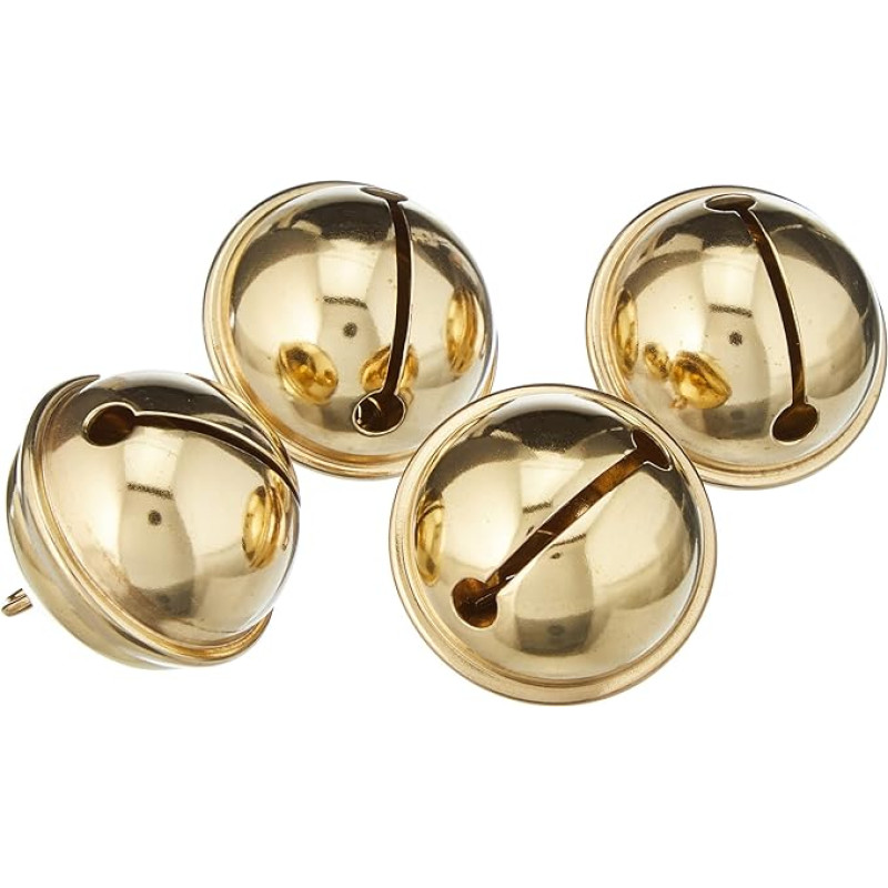 Rayher 2503406 Metal Bells Spherical Diameter 29 mm Gold Pack of 4
