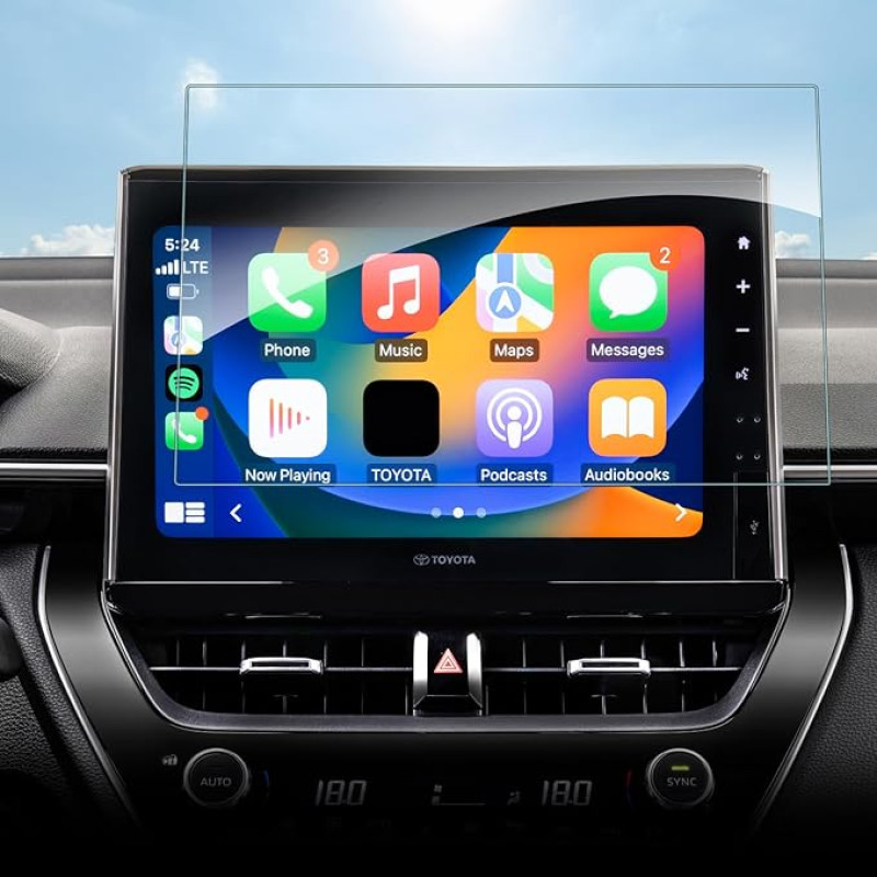 SHAOHAO Compatible with Toyota Corolla E210 2022 2023 2024 Car Navigation Screen Protector 10.5 Inch GPS Transparent Protective Film, Scratch-Resistant 9H Hardened Toyota Corolla Touring Sports