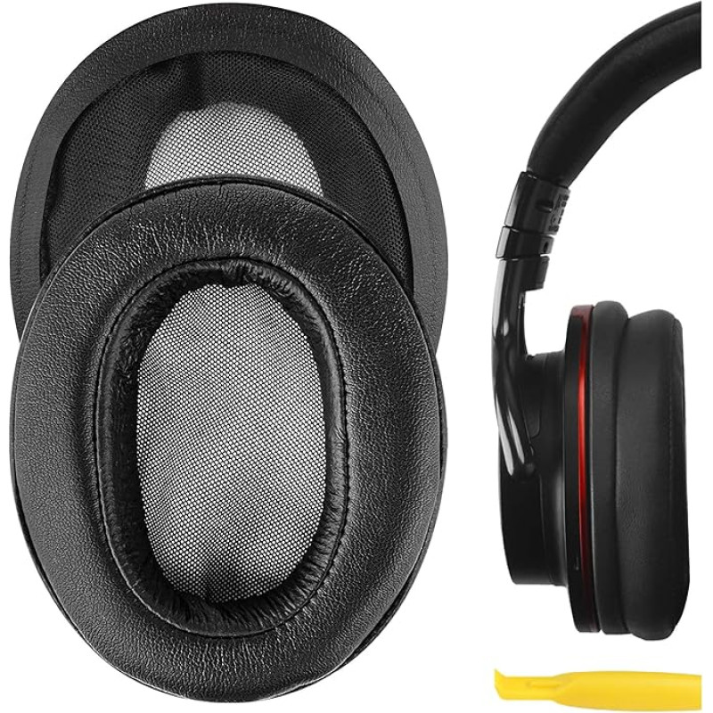 Geekria QuickFit Ersatz-Ohrpolster für Sony MDR-1ABT, MDR-1RBT, MDR-1RNC Kopfhörer, Ohrpolster, Headset-Ohrpolster, Reparaturteile (juodos spalvos)