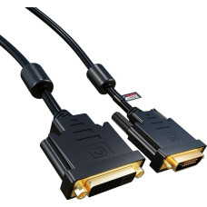 rhinocables DVI-D Dual Link Verlängerungskabel - Stecker auf Buchse - 24+1 Pin DVI Digital Video für Computer Monitore, TV, Gaming, Projektor-Extender, 2 m