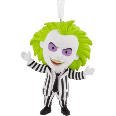 Hallmark Beetlejuice kabantis papuošalas, Timo Burtono medžio papuošalas, dervinis kabantis papuošalas, kalėdinis kabantis papuošalas, dovanos Kalėdoms, Helovinui, baisuokliui