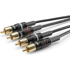 Sommer Cable HBP-C2-0150 Jack/RCA garso jungties kabelis [2X - 2X RCA kištukas] 1,50 m juodas