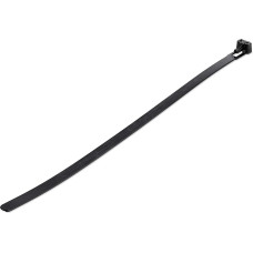 StarTech.com Cable Ties - 254 x 7 mm, Reusable, Releasable Nylon Ties, Indoor and Outdoor, 22 kg Tensile Strength, 94V-2/UL, Black, Pack of 100 (CBMZTRB10BK)