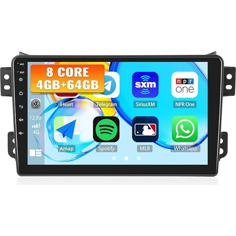 4G + 64G CAMECHO Android 13 automobilinis radijas su navigacijos sistema Suzuki Splash Ritz/Opel Agila 2004-2014.8 Core, 9 colių ekranas, automobilinis radijas su Carplay Android Car, Bluetooth RDS/FM MirrorLink