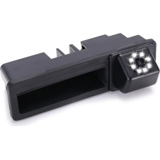 Waterproof Night Vision Car Boot Handle Rear View Camera with 8 LEDs Rear View Reversing Camera Replacement for Audi A1 A3 A4 A4L S4 S5 A6 A6L A8 RS6 Q7 RS4 Avant Qauttro (LS01678 = 110 mm x 32 mm)