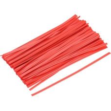 sourcing map 100 Stück Bindebänder, 15,2 cm, Metallic, Kunststoffverschluss, Krawatten für Plastiktüten, zum Binden von Brot, Süßigkeiten, Keksen, Geschenktüten, Rot