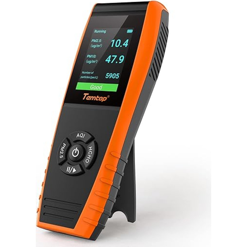 Temtop LKC-1000S+ 2nd Room Air Quality Detector Indoor Formaldehyde Monitor HCHO/PM2.5/PM10/TVOC Data Output