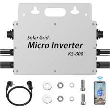 Balkono elektrinė 800 W - 800 W IP65 vandeniui atsparus inverteris - fotovoltinis inverteris 800 W su WLAN programėle balkono elektrinei - mikroinverteris 2 saulės baterijoms, inverteris balkono elektrinei