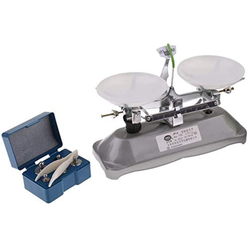 Utoolmart 1 Set 100g Bench Scale 5g 10g 20g 50g Kalibravimo svarstyklės Svarstyklės Svarstyklės Svarstyklės Mokyklos fizikos mokymo įrankis Laboratorijos reikmenys