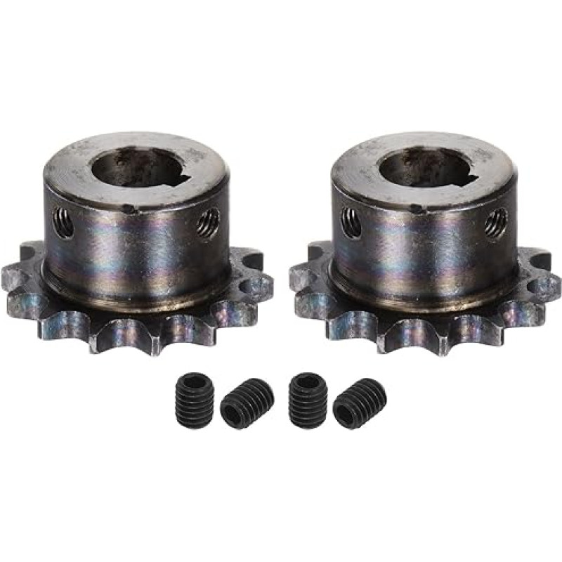 QUARKZMAN 2 vnt. ISO/DIN 06B-1 ritininė žvaigždutė B tipo, 15 mm skylė, 3/8 colio žingsnis, A3 plieno viengrandė ritininė žvaigždutė, grūdinta, 14 dantukų