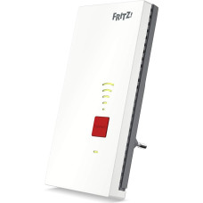 AVM Fritz!Repeater 2400 Tarptautinis WiFi kartotuvas, AC+N plėstuvas, dviejų juostų (1,733 Mbps / 5 GHz ir 600 Mbps / 2,4 GHz), tinklinis, WiFi prieigos taškas, 1 Gigabit LAN prievadas, WPS, angliška sąsaja negarantuojama