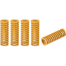 sourcing map Compression Spring 20mm OD 60mm Long 5pcs Spiral Stamp Light Load Compression Springs for 3D Printer Electrical Part Yellow