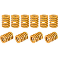 sourcing map Compression Spring 20mm Outer Diameter 25mm Long 10pcs Spiral Stamp Light Load Compression Springs for 3D Printer Electric Part Yellow