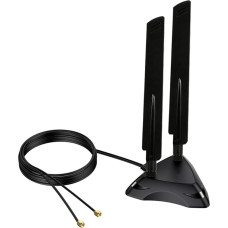 Dviejų dažnių 2,4 GHz 5 GHz 5,8 GHz RP-SMA žaidimų WiFi 6E 802.11ac/ax belaidė antena su magnetiniu pagrindu, skirta 